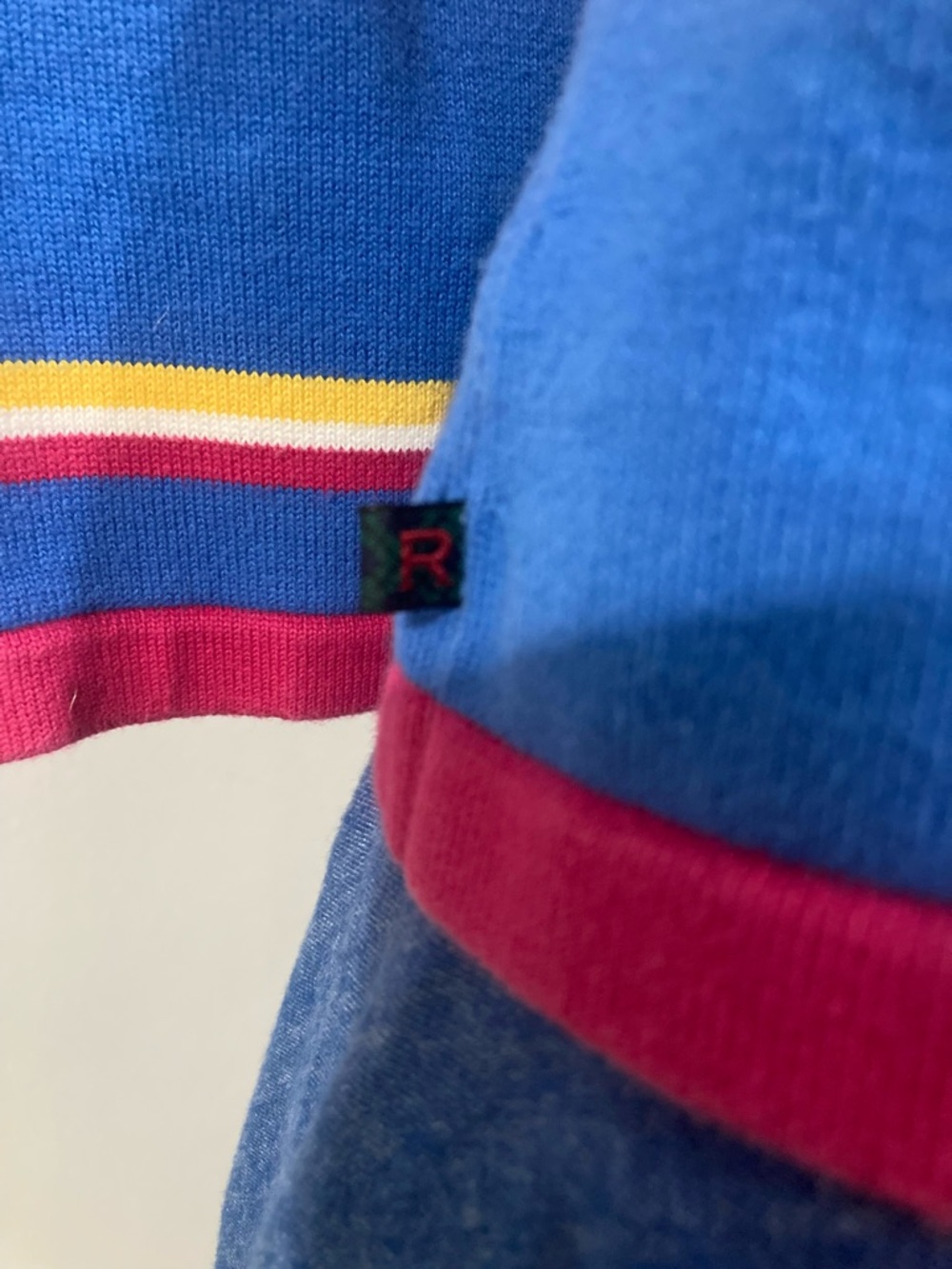 Vintage 90s Ralph Lauren Horizontal Stripe Knit Top - 3/4 Sleeve - Rare - Picture 14 of 16